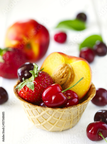 Summer berries and fruits