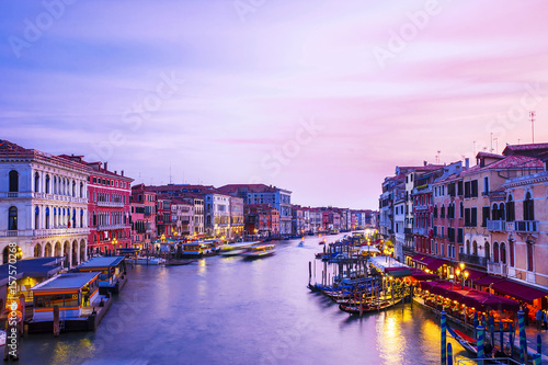 Sunset on the Grand Canal in Venice © dimbar76