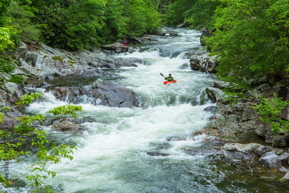 Ταπετσαρία Kayak Rider At The Sinks In Smoky Mountains