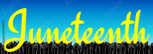 Juneteenth, African-American Independence Day, June 19. Day of Freedom and Emancipation