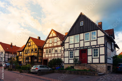 Residential buildings in old German style © Crisp