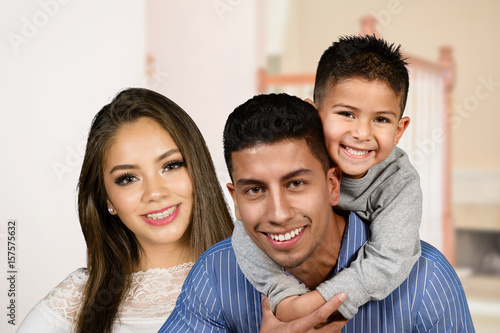 Happy Young Family