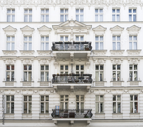 beautiful old house with stucco in Berlin , Kreuzberg