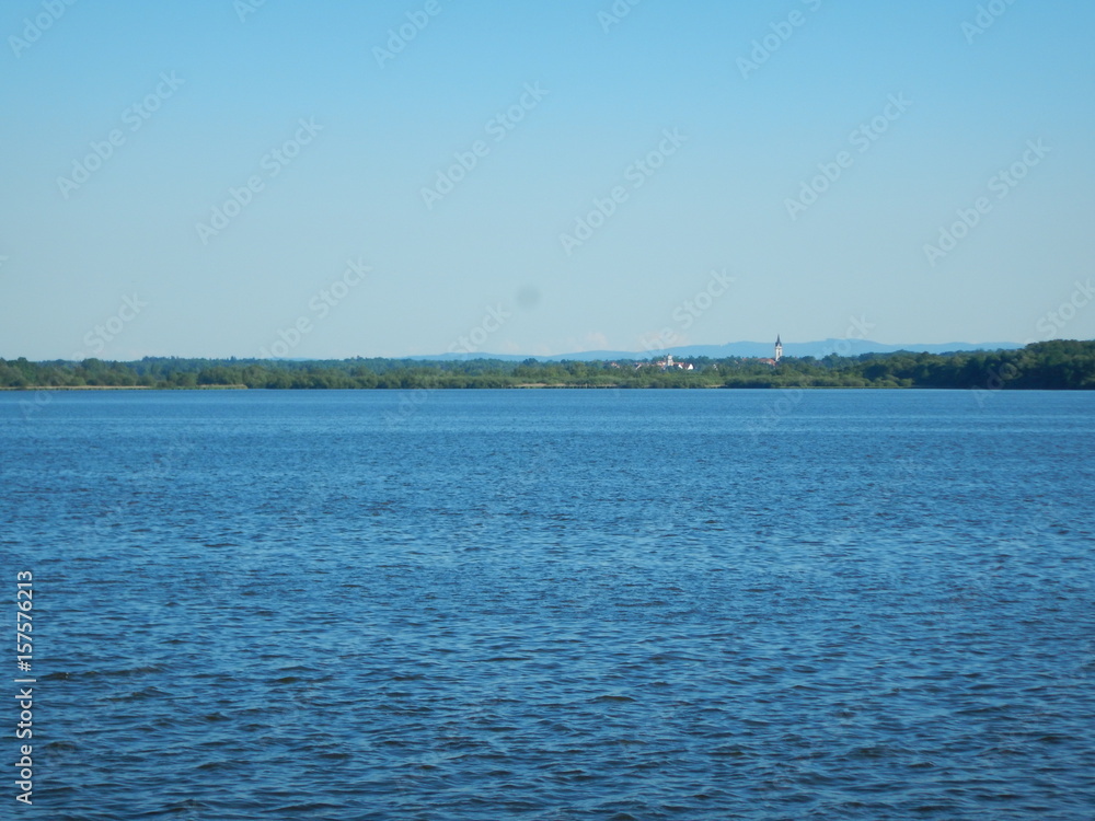 beautiful rozmberk lake in trebon region