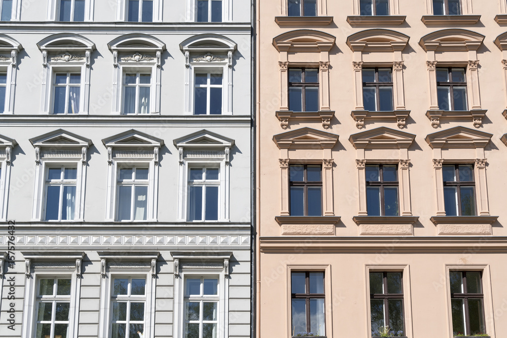 tow old houses with stucco in Berlin Kreuzberg tow old houses with stucco in Berlin Kreuzberg