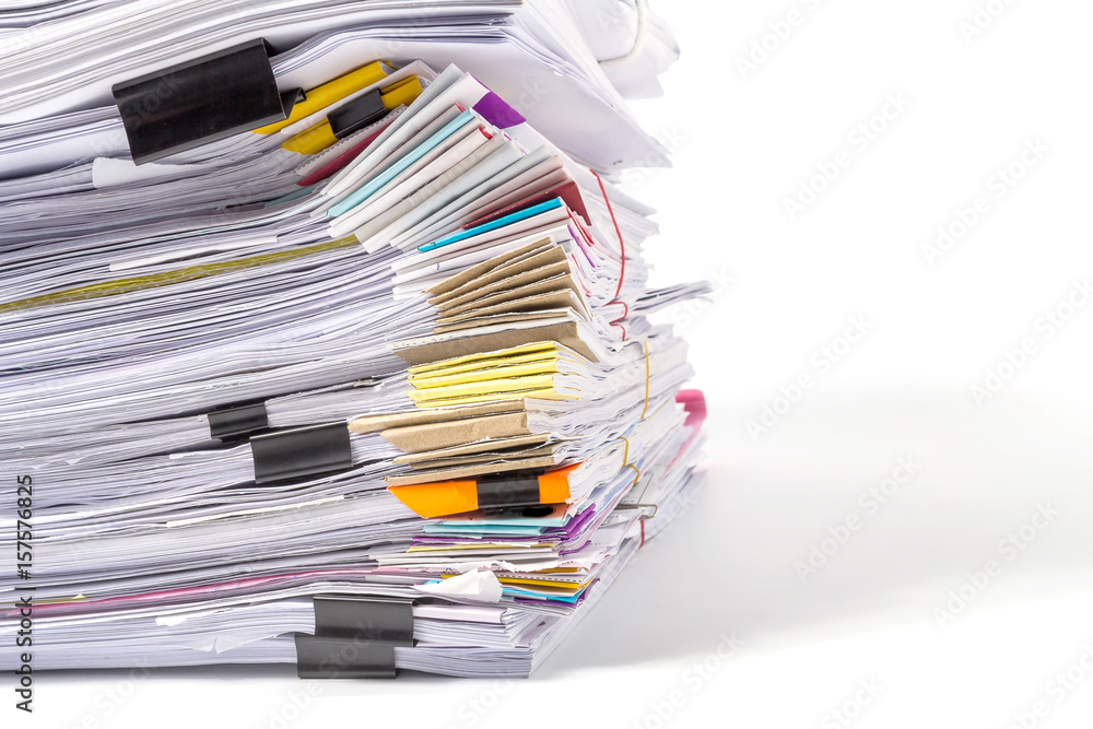 Stack of Documents isolated on white background Stack of Documents isolated on white background