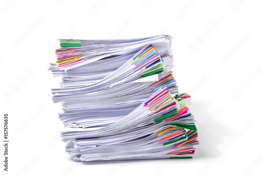 Stack of Documents isolated on white background Stack of Documents isolated on white background