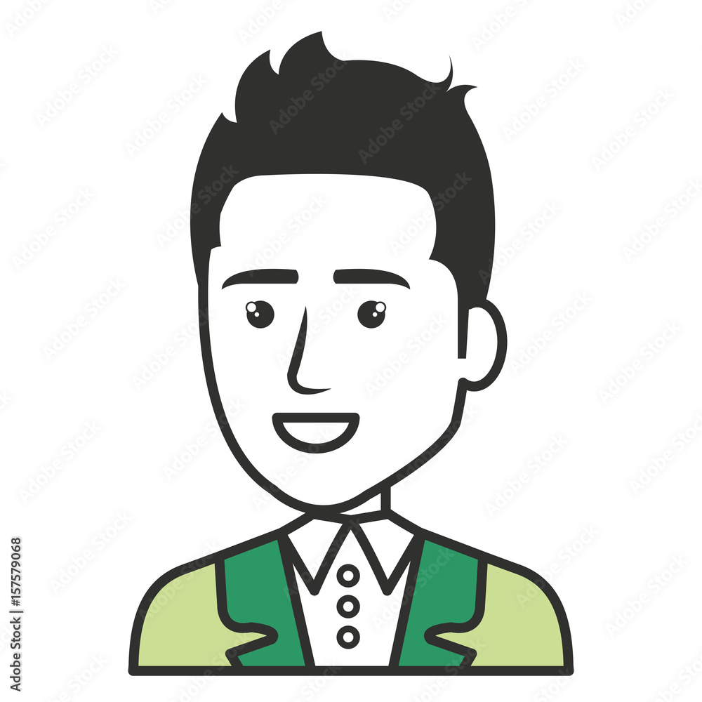 elegant businessman avatar character vector illustration design