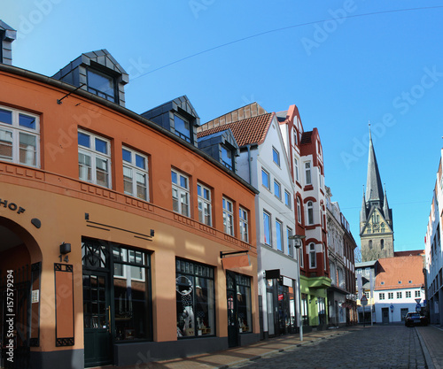 Flensburg - Rote Stra  e - gem  tliche Altstadt