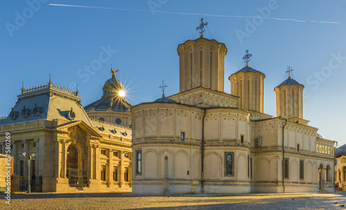 Obraz na płótnie Patriarchal cathedral, Bucharest city, Romania. w salonie
