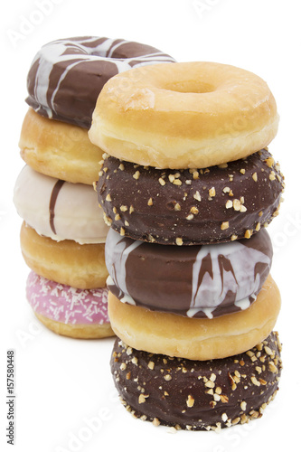 stacked isolated donuts