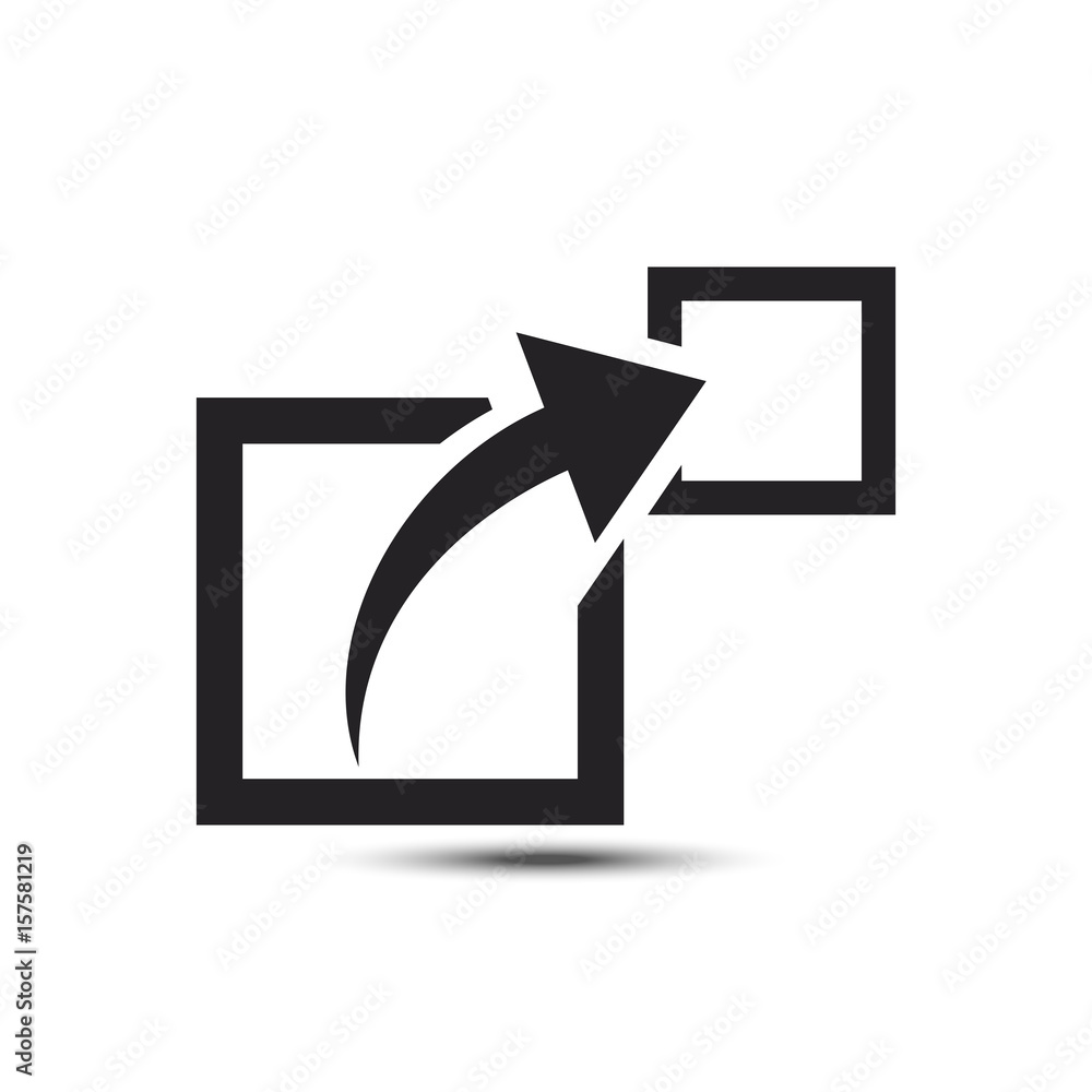 Share square vector flat icon isolated on white background Share square vector flat icon isolated on white background