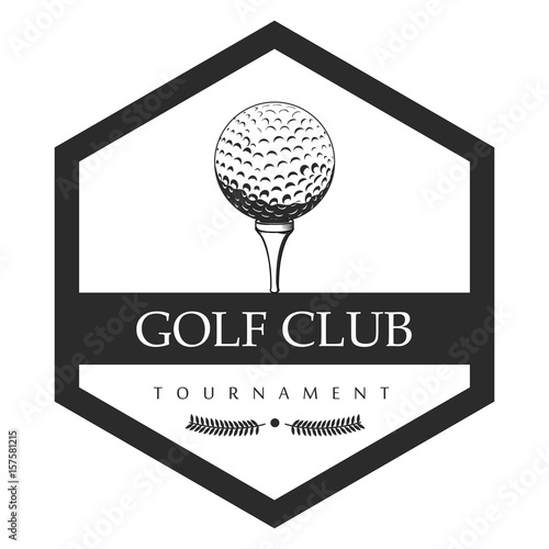 Isolated golf emblem