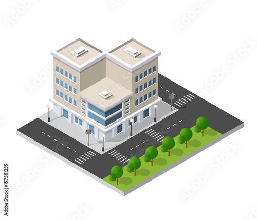 District of the city street houses