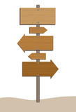 wooden signs vector