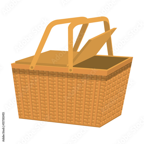picnic basket isolated icon vector illustration design