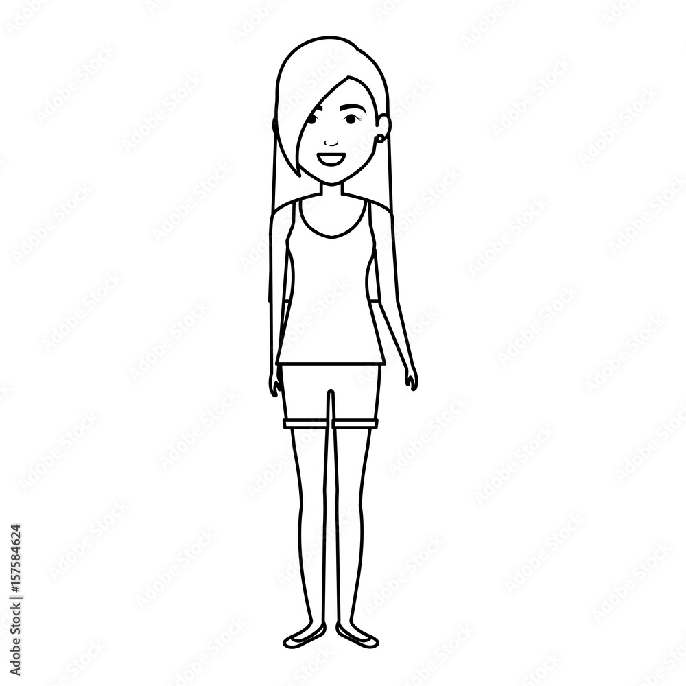 beautiful and young woman character vector illustration design beautiful and young woman character vector illustration design