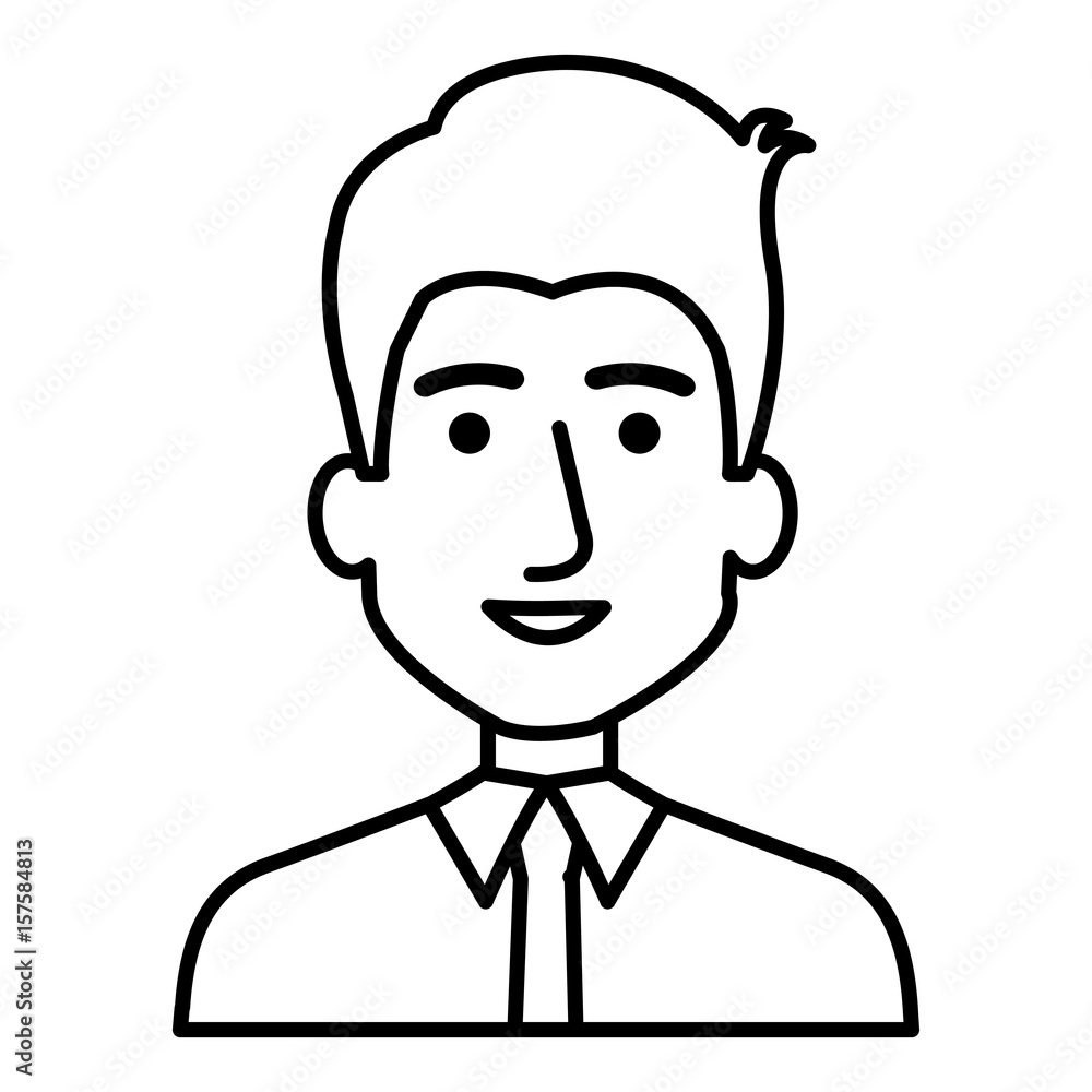 elegant businessman avatar character vector illustration design