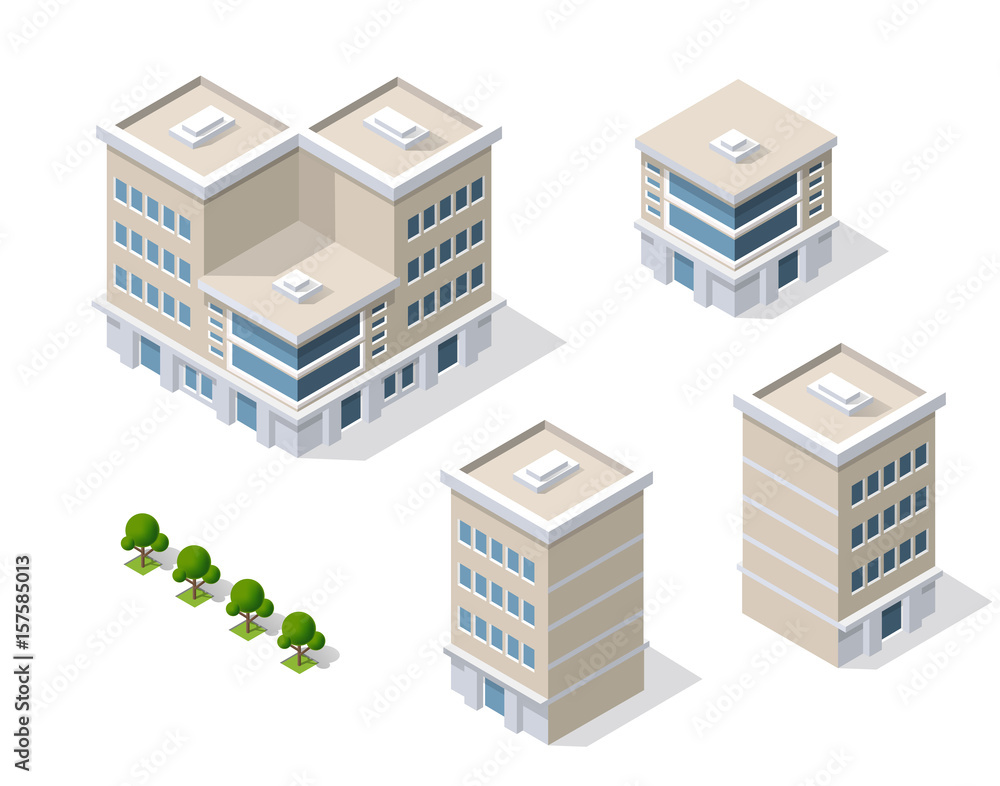 Isometric 3D shop market Isometric 3D shop market