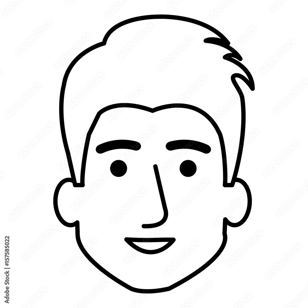 young man head avatar character vector illustration design young man head avatar character vector illustration design
