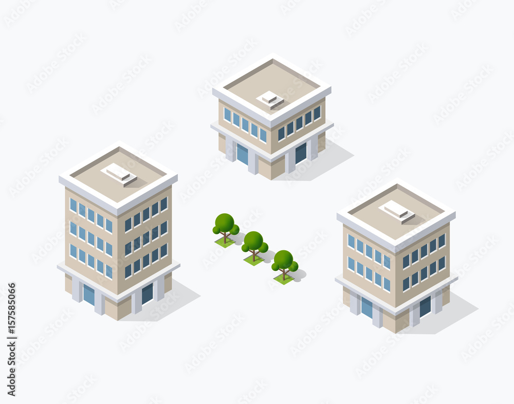 Isometric 3D shop market Isometric 3D shop market