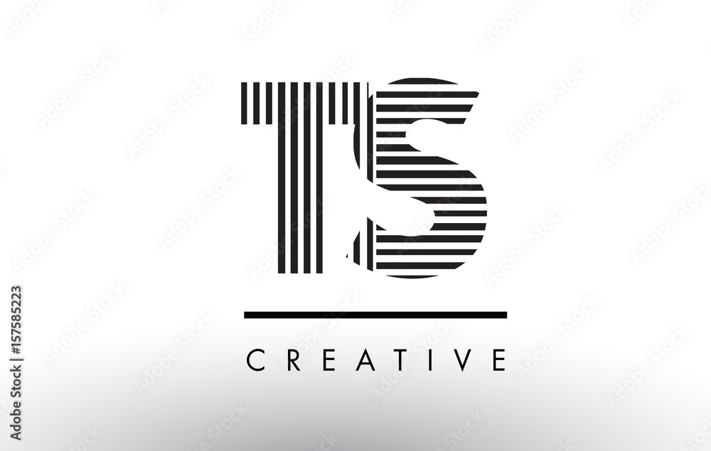 TS T S Black and White Lines Letter Logo Design. TS T S Black and White Lines Letter Logo Design.