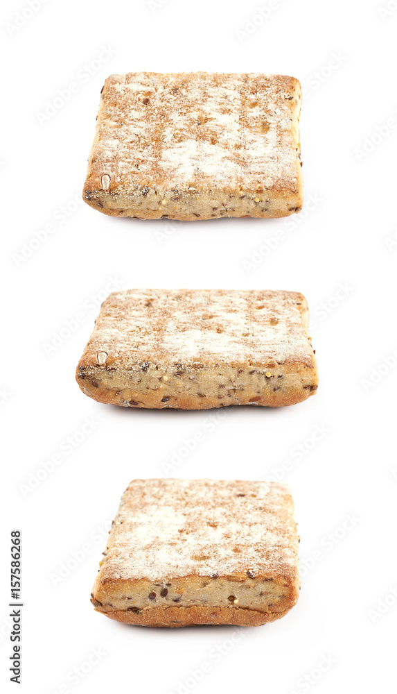 Square burger bread isolated Square burger bread isolated