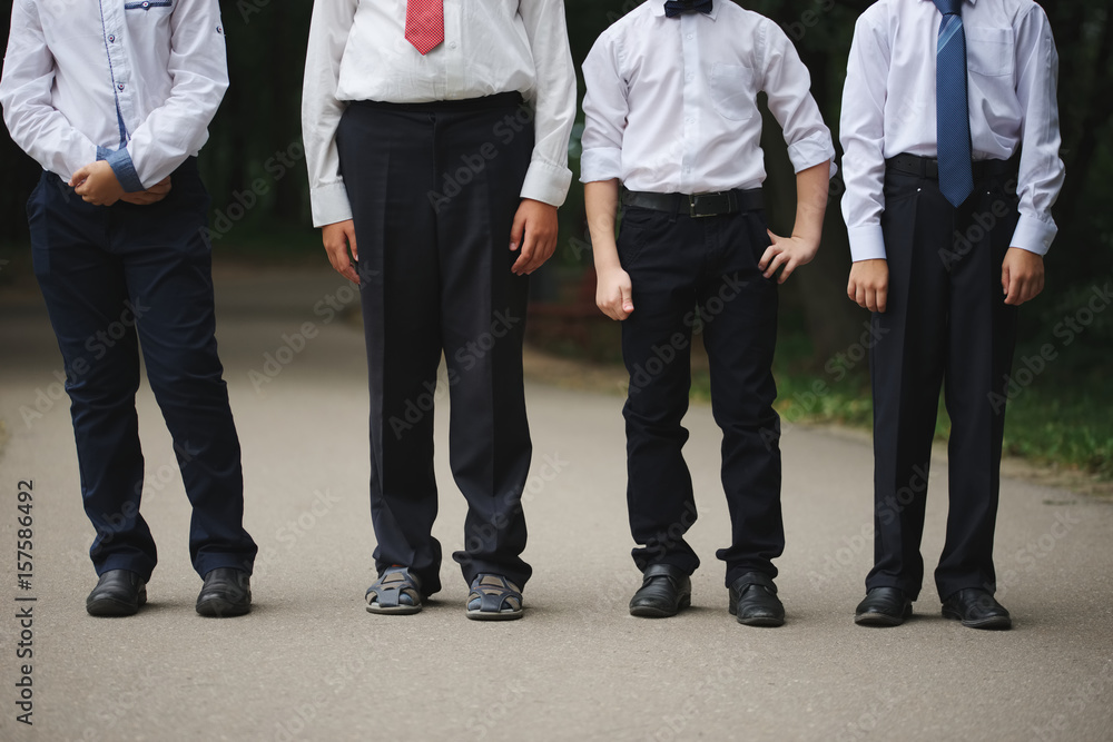 young boys in uniform outdoors