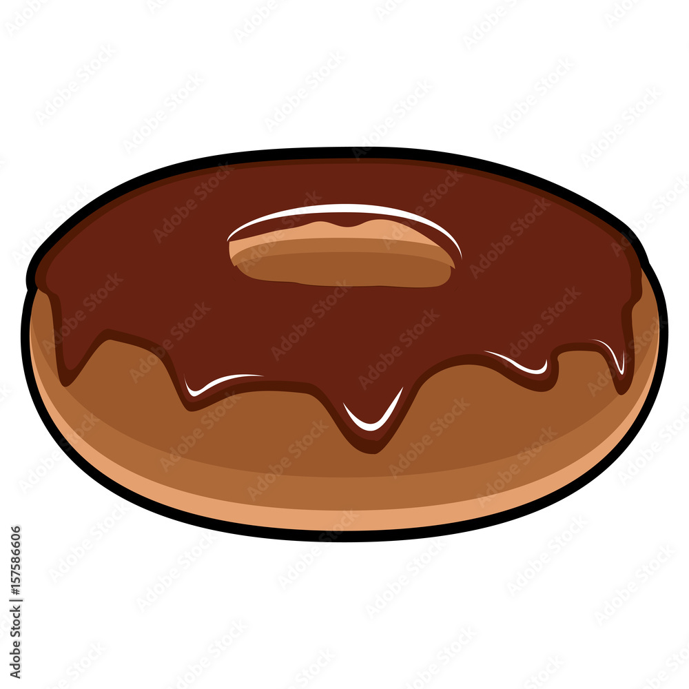 Fototapeta premium Isolated colored donut