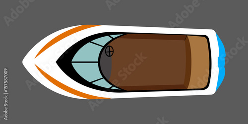 Top view of a boat