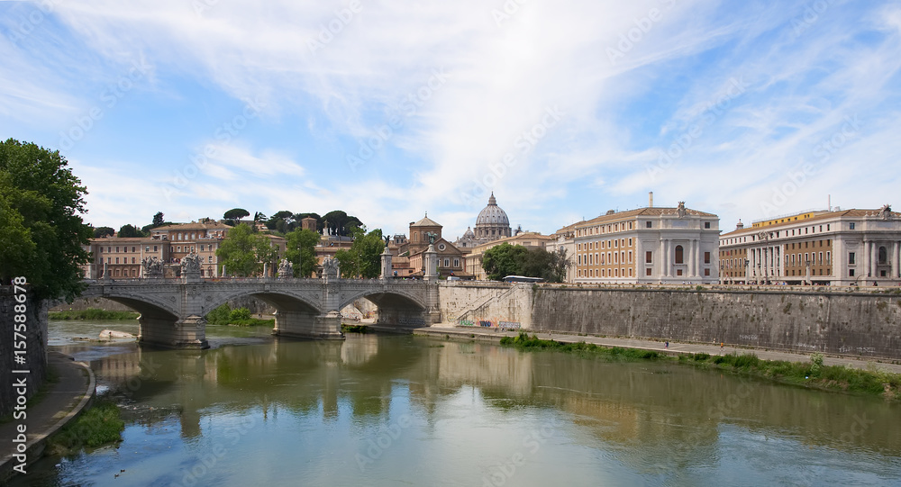 Basilica Saint Peter - Vatican city - Tevere river - Roma - Italy