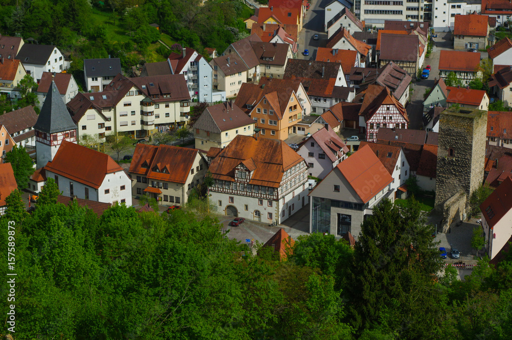 MOENSHEIM, PFORZHEIM, GERMANY - April 29. 2015: Monsheim is a town in the district of Enz in Baden-Wuerttemberg in southern BRD. MOENSHEIM, PFORZHEIM, GERMANY - April 29. 2015: Monsheim is a town in the district of Enz in Baden-Wuerttemberg in southern BRD.