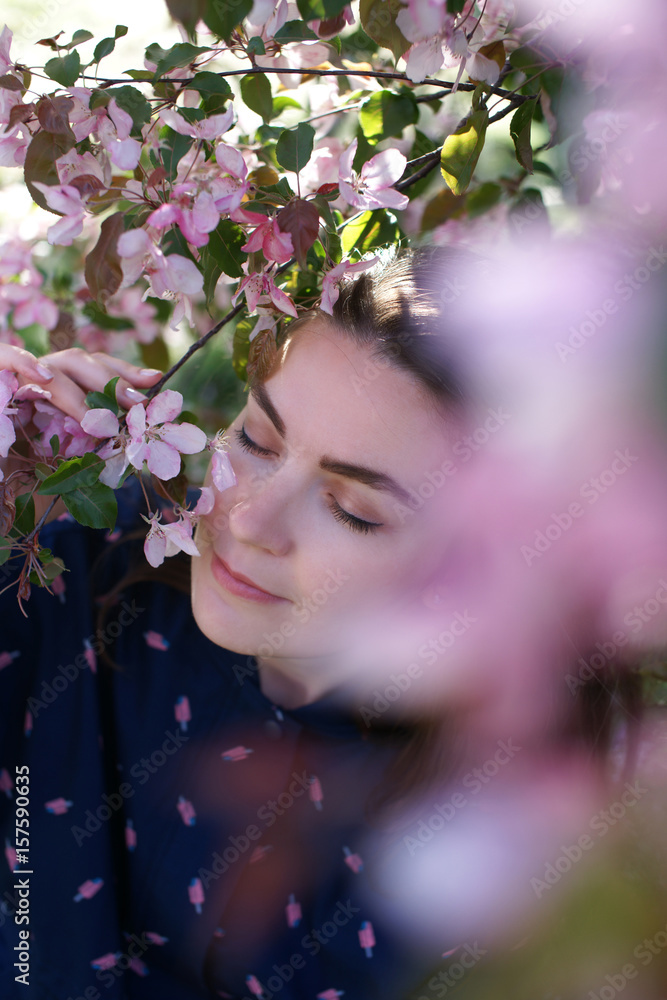 Portrait of a young woman in spring Portrait of a young woman in spring