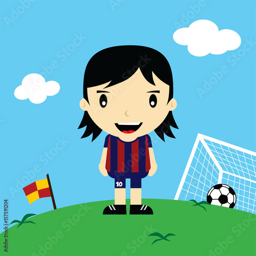 funny cartoon soccer player league vector art