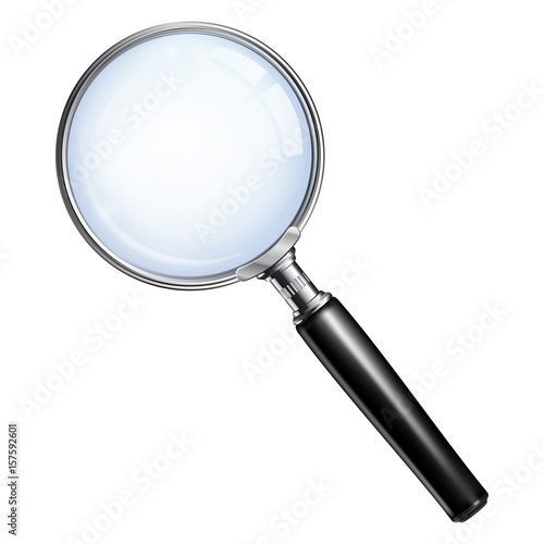 Magnifying Glass With Transparent Realistic Effect
