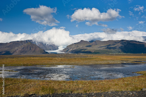 The grand Skaftafellsjokull is the glacier that can be seen from the main ring road located in south Iceland. This glacier was location of Interstellar sci-fi film as an ice planet.