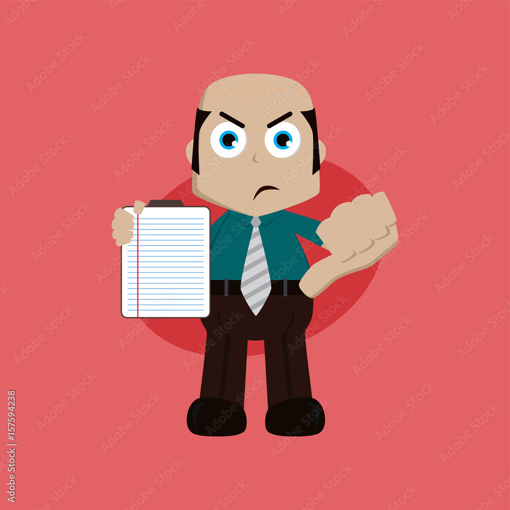 businessman manager at work holding report book cartoon vector art businessman manager at work holding report book cartoon vector art