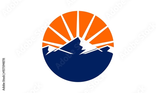 mountain and sun of the universe