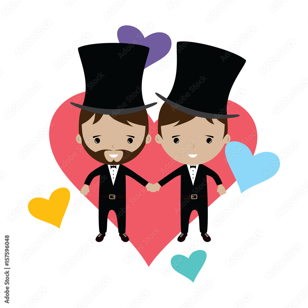 adorable gay spouse groom lovely cartoon marriage adorable gay spouse groom lovely cartoon marriage