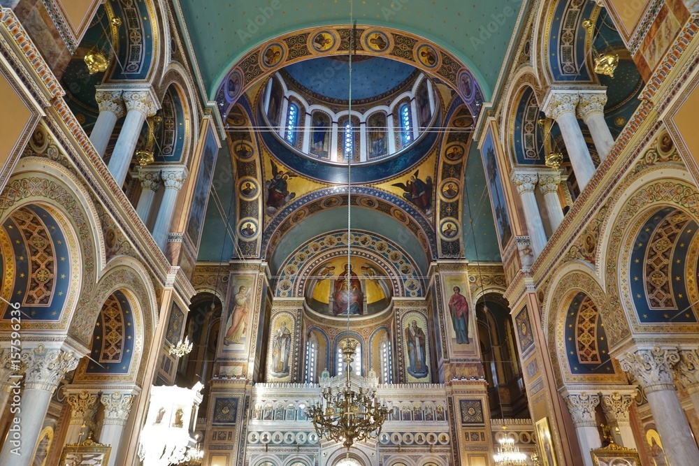 The Metropolitan Cathedral of the Annunciation (Metropolis or Mitropoli), the Greek Orthodox cathedral of Athens