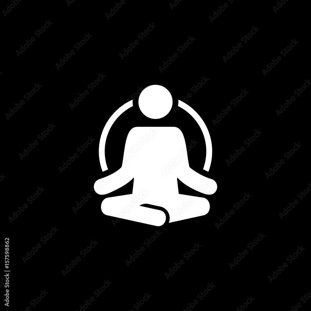 Yoga Fitness Icon. Flat Design. Yoga Fitness Icon. Flat Design.