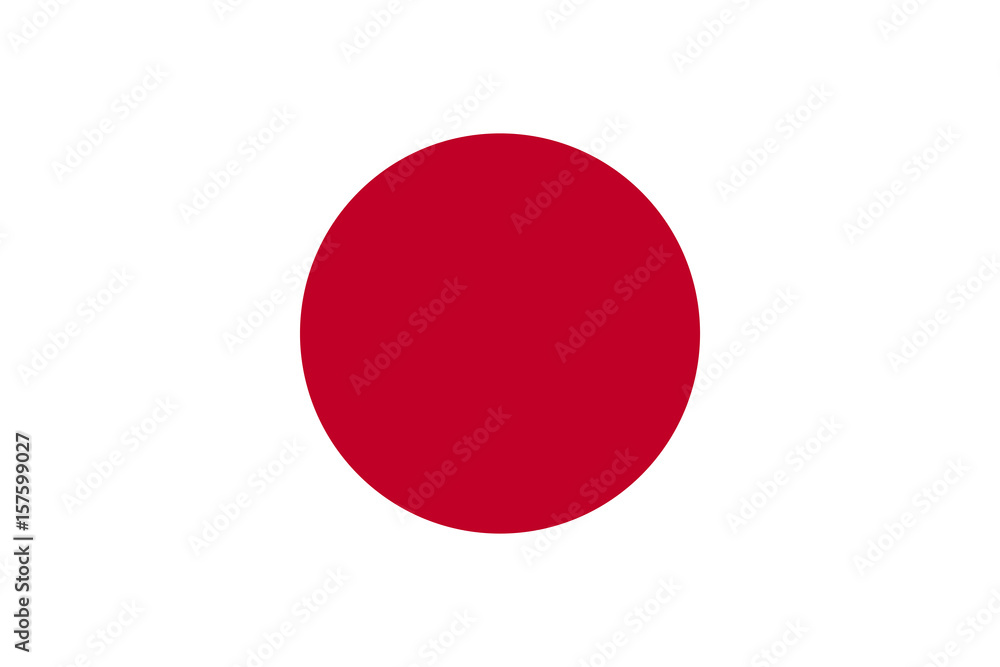 Japanese flag, flat layout, vector illustration Japanese flag, flat layout, vector illustration