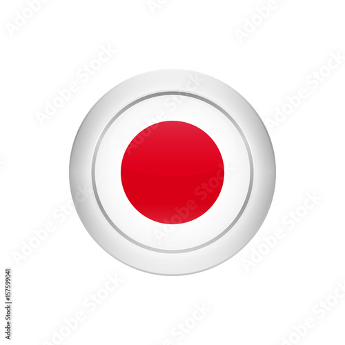 Japanese flag on the round button, vector illustration Free Download Japanese flag on the round button, vector illustration - GFXLoad