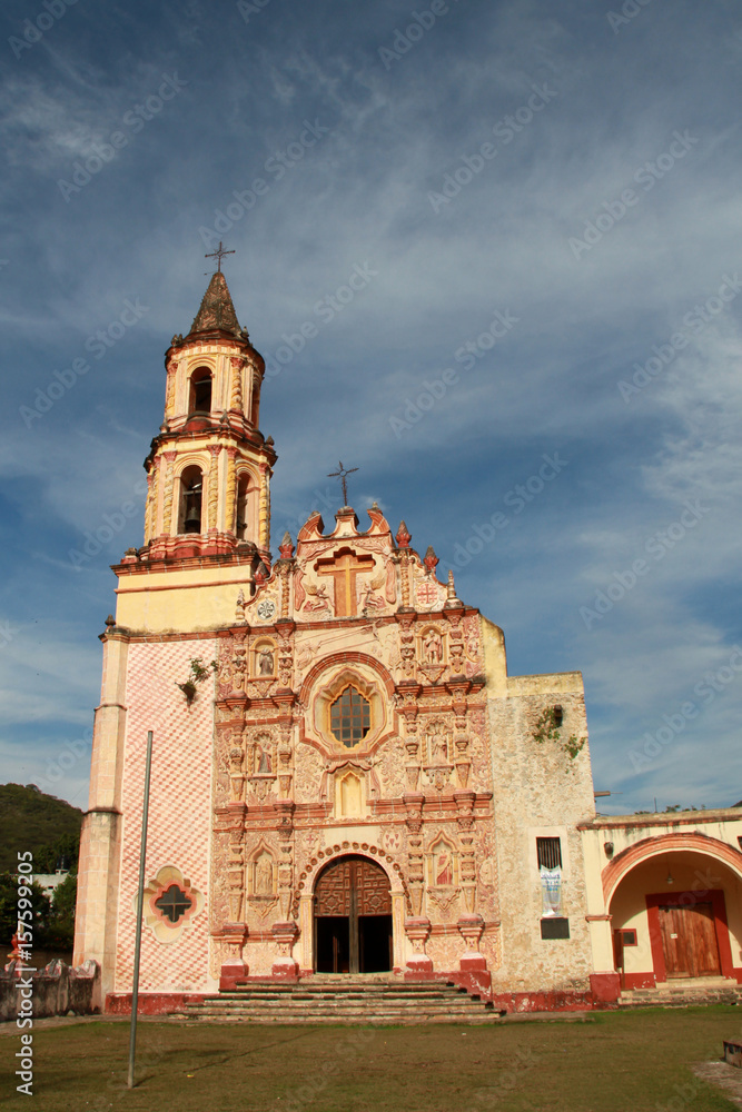 Syncretic church in Landa, Queretaro, Mexico