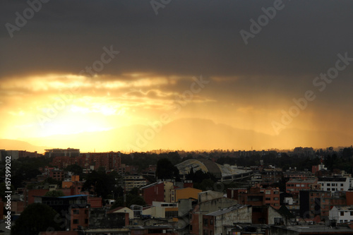 Sunset during a storm in Bogota, Colombia © GerardoDaniel