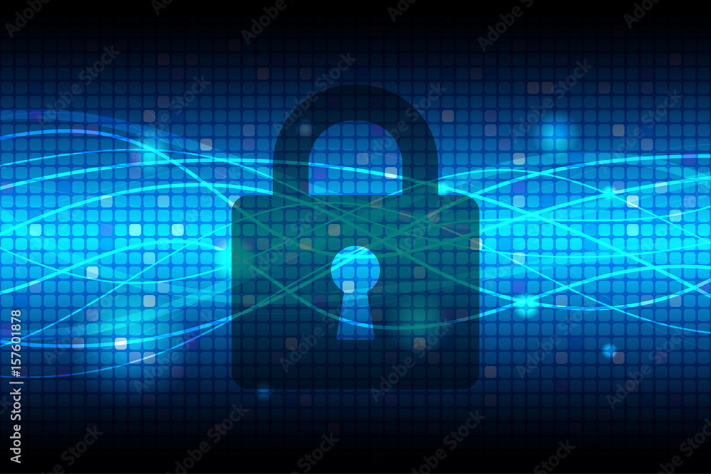 Technology Security Blue Abstract Background Technology Security Blue Abstract Background