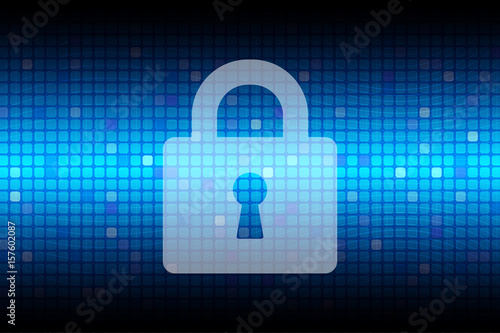 Blue Future Technology Internet Security Background