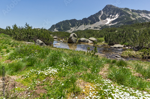 Amazing Landscape of Sivrya peak and Banski lakes, Pirin Mountain, Bulgaria photo