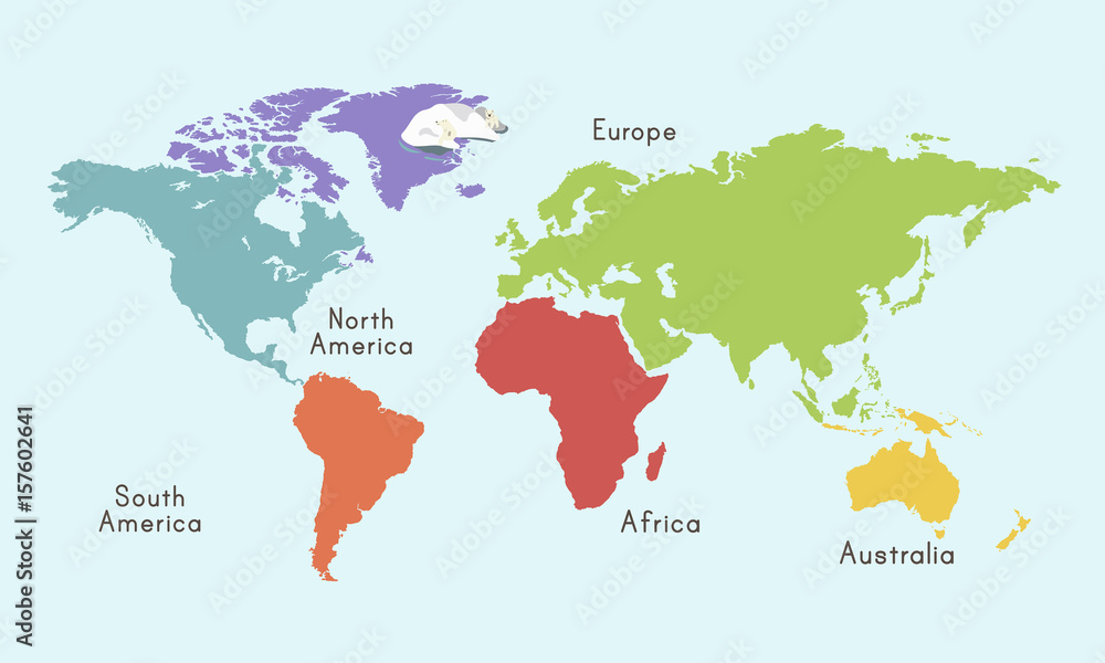 World map isolated on backgorund