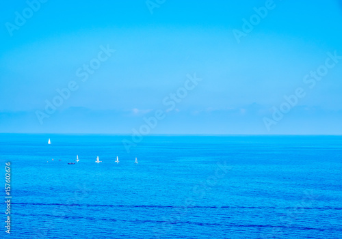 Sailing yachts in sea in Monaco